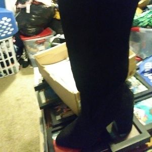 Brand new suede boots and heels